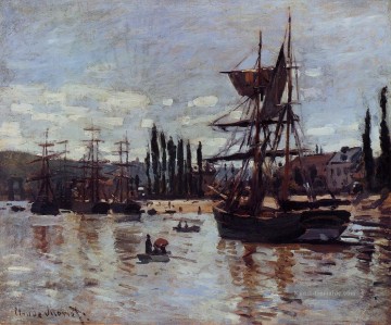 monet seerosen Ölbilder verkaufen - Boote bei Rouen Claude Monet